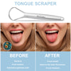 Mitimi Tongue Scraper for Adults (2 Pack) , 100% Useful Surgical Stainless Steel Tongue Cleaner for Both Adults and Kids